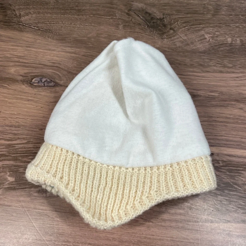 Dinosaur Beanie Kids OS Cream Teal 3D Spikes Thick Earflap Knit Hat